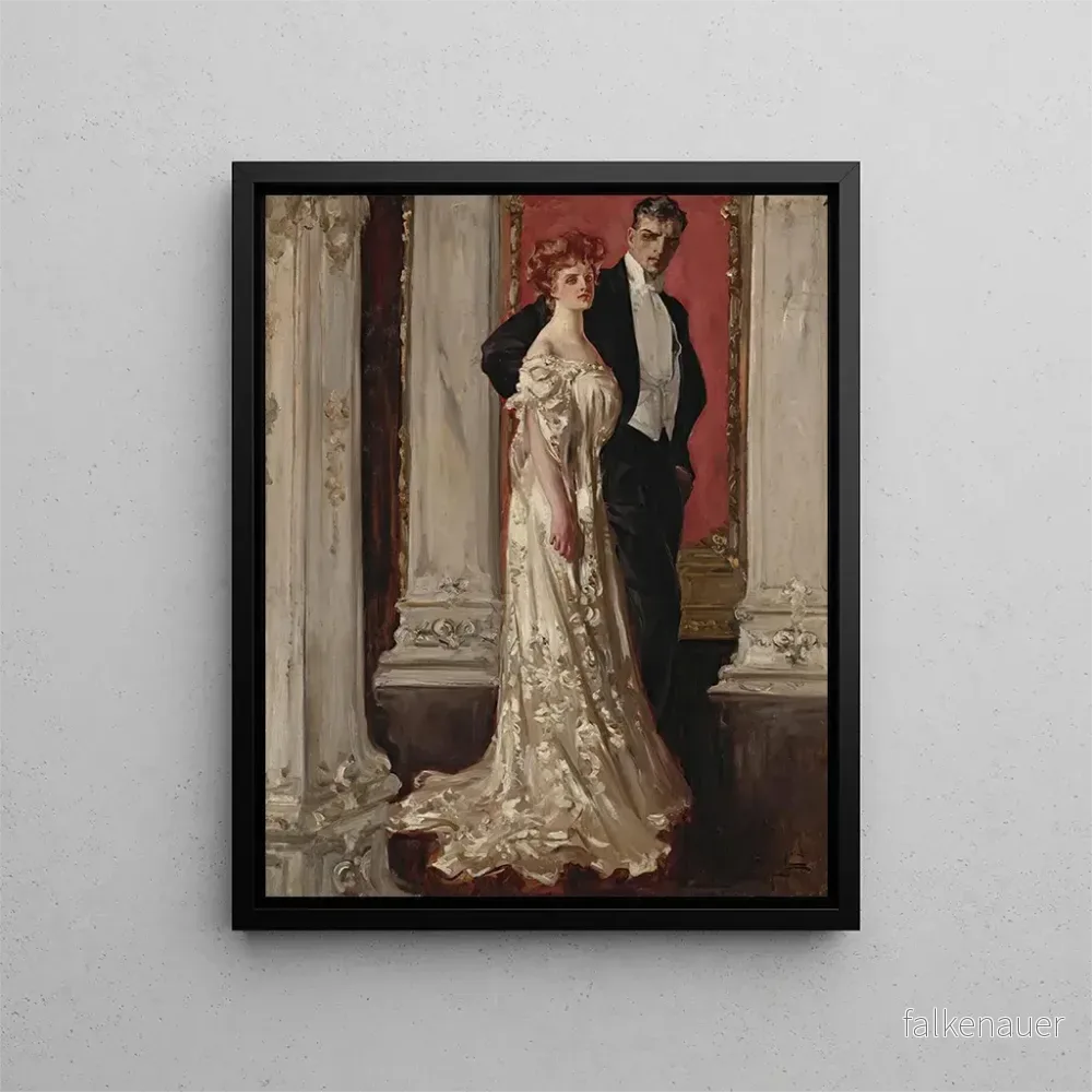 Målning Le Couple - Albert Beck Wenzell | Konsttryck