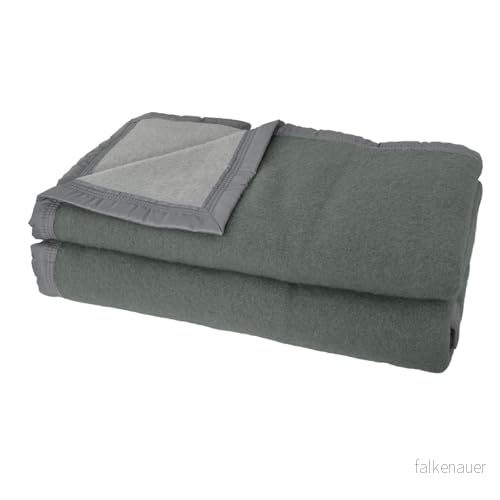 Antracit ullfilt 180 x 240 cm POYET MOTTE Aubisque Range tillverkad i Frankrike 3120760032282