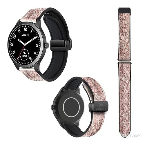 22 mm klockarmband i silikon och äkta läder: rosa spets 3614845710788 22 mm klockarmband i silikon och äkta läder: rosa spets 3614845710788