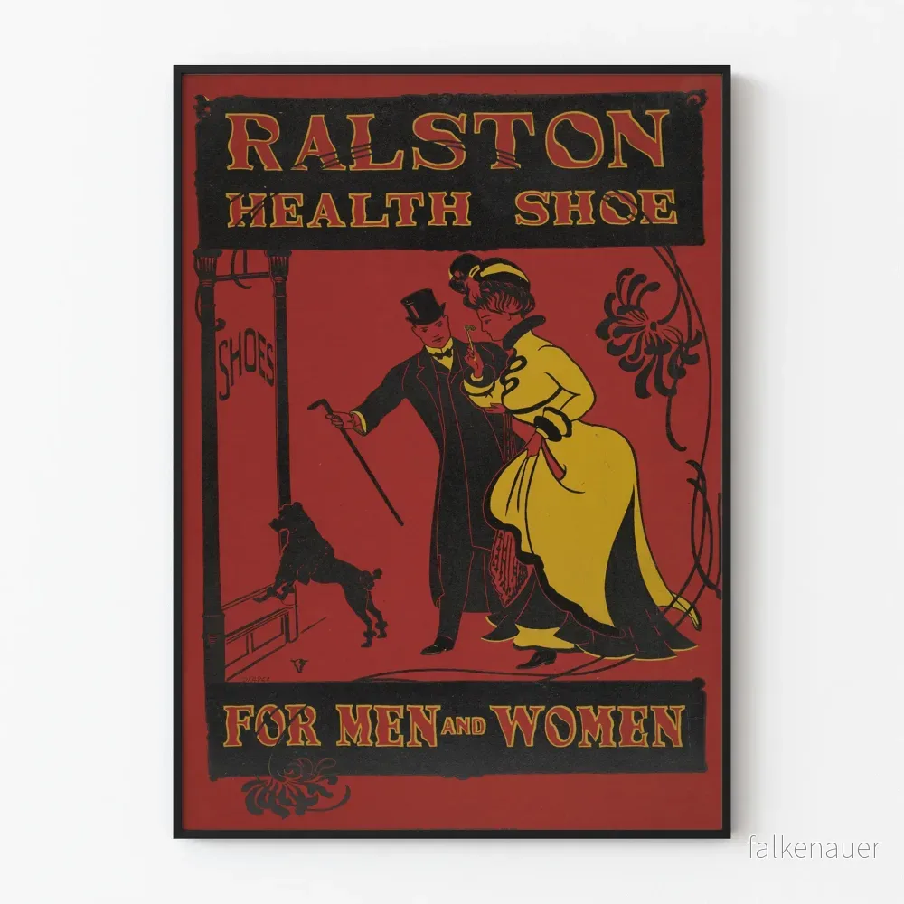 Vintageaffisch Ralston Health Shoe - Retro väggdekoration