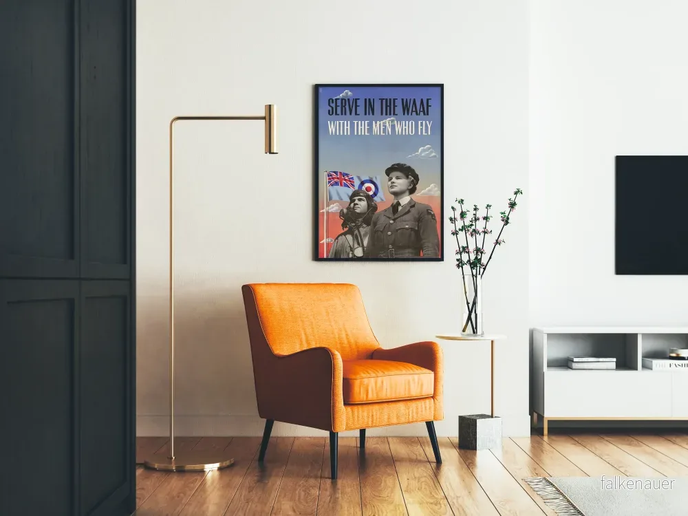Vintage militärposter Servera i WAAF - Bild 2