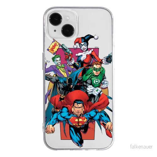 ERT GROUP mobiltelefonfodral för Apple Iphone 14 PLUS originalt och officiellt licensierat DC mönster Justice League 004 optimalt anpassad till formen på mobiltelefonen, gedeeltelijk transparant 5905131908186