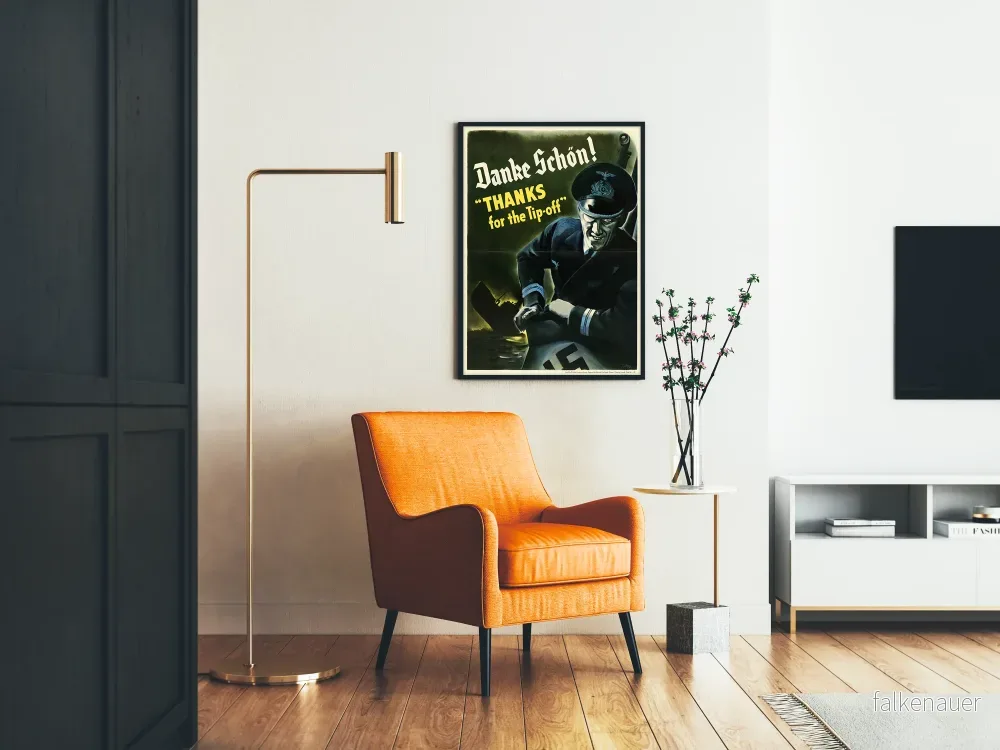 Vintage propagandaposter från Tysklands 'Danke Schön - Tack för tipset' - Bild 2