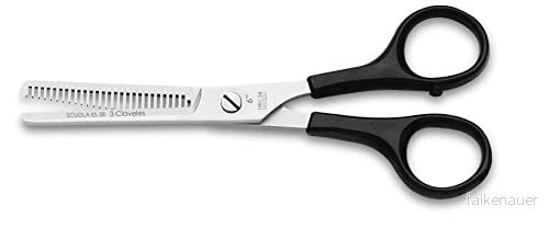3 Claveles Relax modellsax för frisörer, 15 cm, färg svart 8410990126352