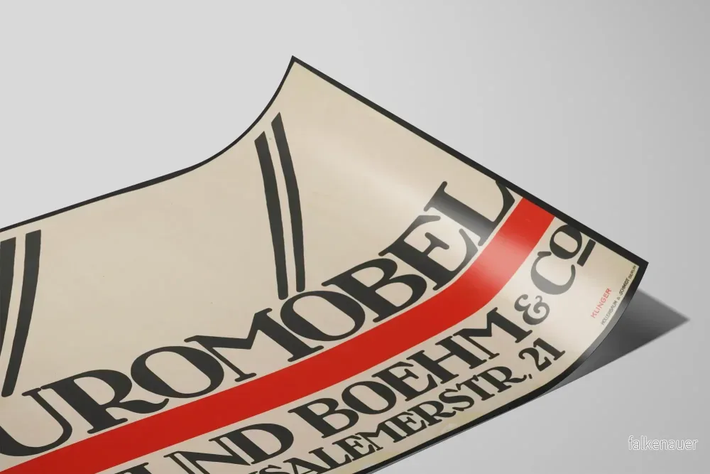 Vintage affisch för skrivbordsmöbler Edmund Boehm & Co - Bild 2