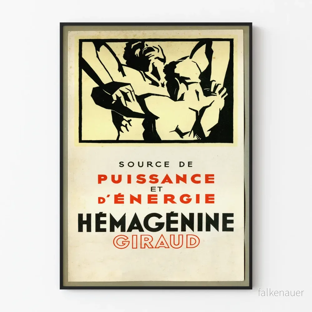 Vintageposter Hémagénine Giraud – Kraft- och energikälla