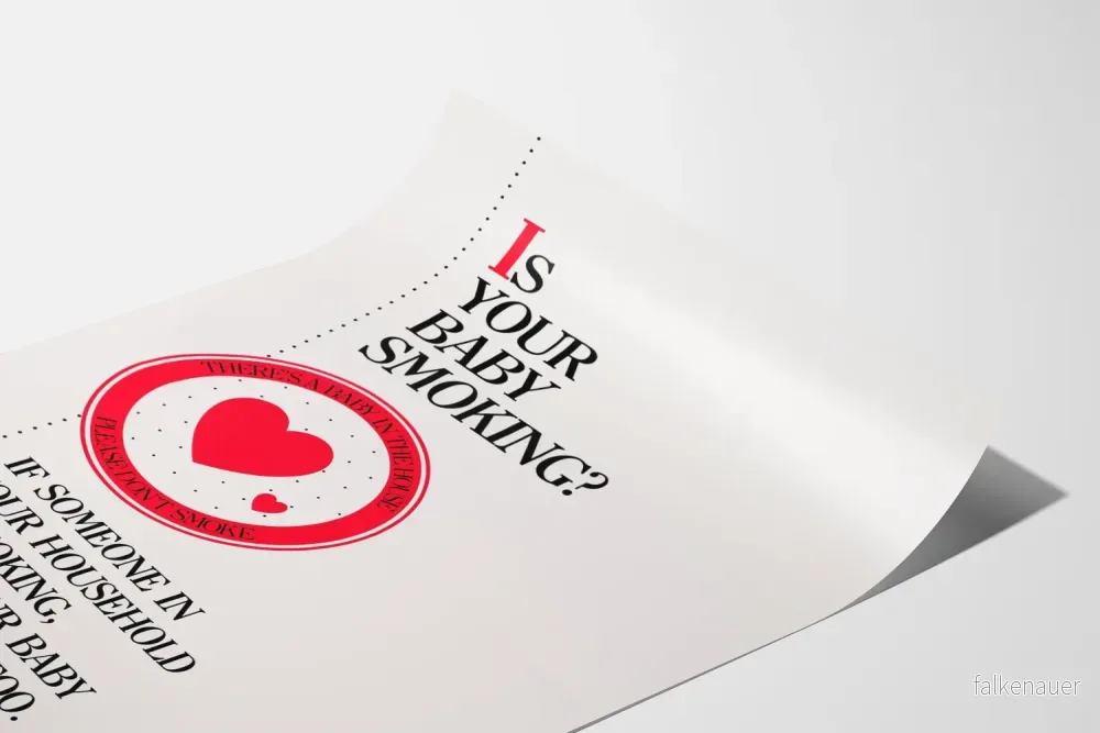 Informationsposter om passiv rökning för bebis - Bild 3