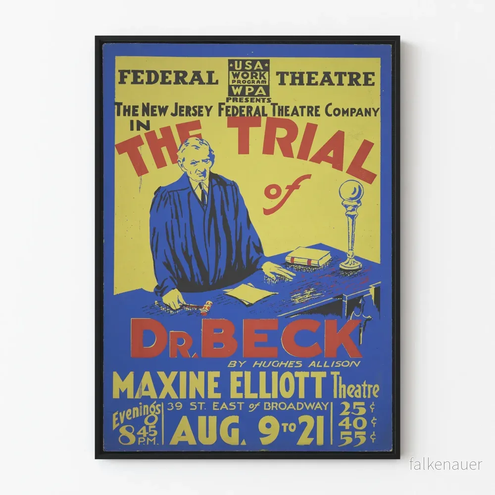 Vintage teaterposter The Trial of Dr. Beck