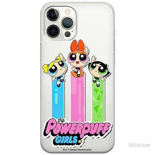 ERT GROUP mobiltelefonfodral för Iphone 12/12 PRO originalt och officiellt licensierat The Powerpuff Girls mönster 030, gedeeltelijk transparant 5905511974671
