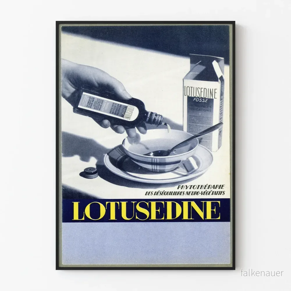 Vintage reklamposter Lotusedine - Retro väggdekoration