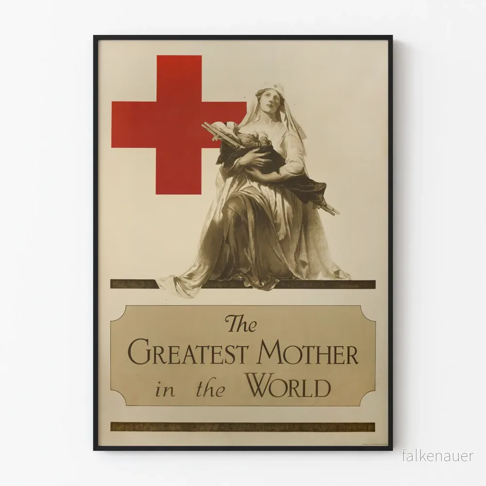 Vintageposter Röda Korset Den Bästa Mamma i Världen