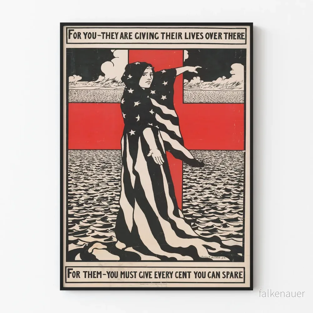 Vintage patriotisk poster för väggdekoration
