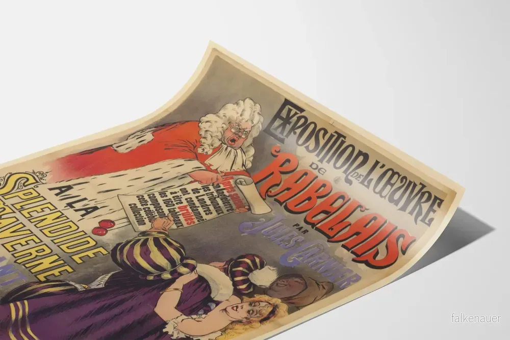 Vintageposter för utställning av Rabelais verk av Jules Garnier - Bild 3