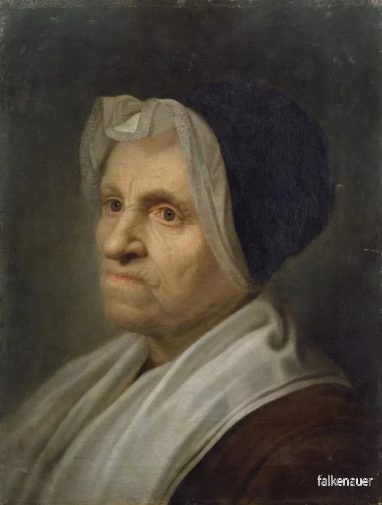 Målning Buste d'une vieille femme - Balthasar Denner | Konsttryck - Bild 2