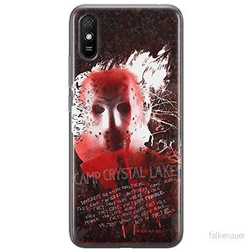 ERT GROUP mobiltelefonfodral för Xiaomi REDMI 9A originalt och officiellt licensierat Horror mönster Friday the 13th 016 optimalt anpassad till formen på mobiltelefonen, fodral tillverkad av TPU plast 5905511116866