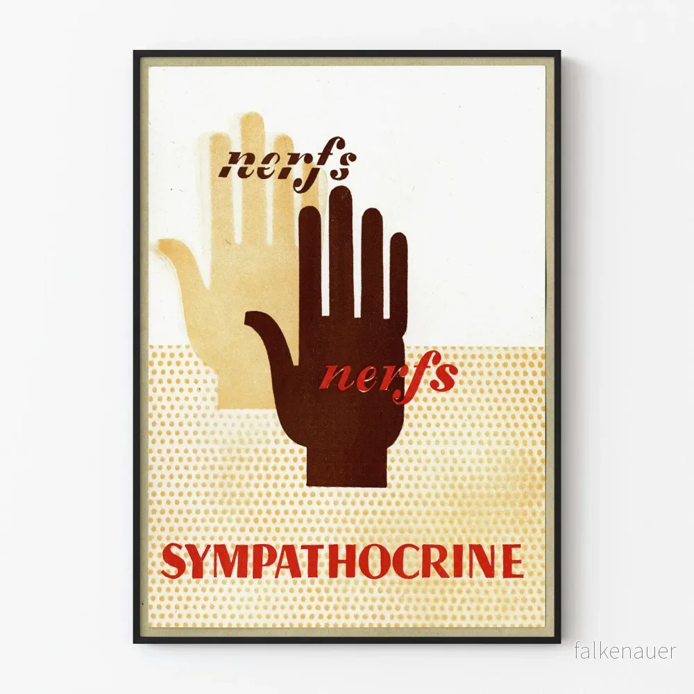 Poster Sympathocrine - Vintage väggdekor i grafisk stil