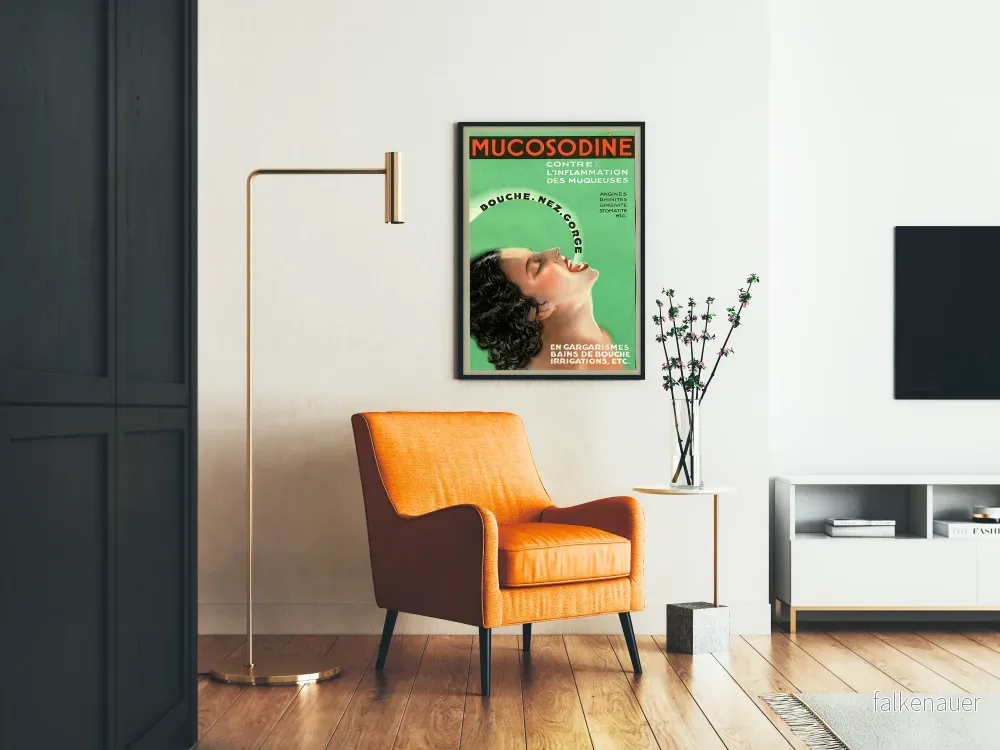 Vintageposter Mucosodine - Retro medicinsk väggdekoration - Bild 2