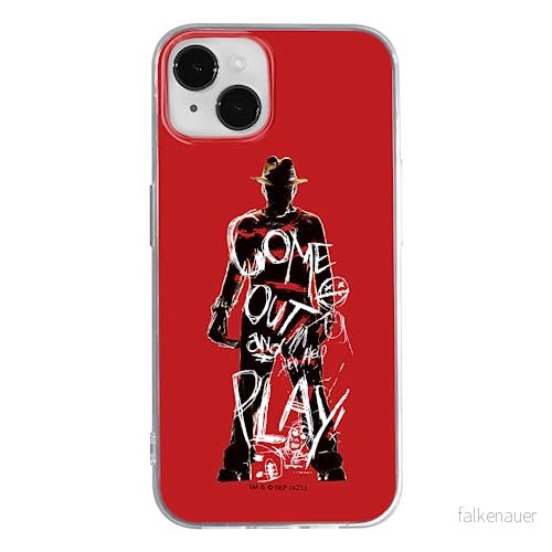 ERT GROUP mobiltelefonfodral för Iphone 14 originalt och officiellt licensierat Horror mönster Nightmare of Elm Street 006 anpassad till formen på mobiltelefonen, fodral tillverkad av TPU plast 5905511084929