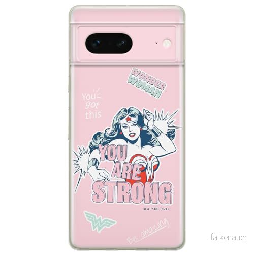 ERT GROUP mobiltelefonfodral för Google PIXEL 7 originalt och officiellt licensierat DC mönster Wonder Woman 025 optimalt anpassad till formen på mobiltelefonen, fodral tillverkad av TPU plast 5905795146535