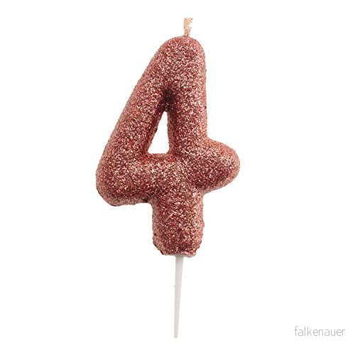Dekora 345343 födelsedag dekor ljus rosa nummer 4, 4 8435035230627