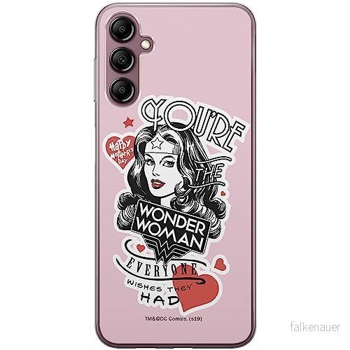 ERT GROUP mobiltelefonfodral för Samsung A14 4G/5G originalt och officiellt licensierat DC mönster Wonder Woman 014 optimalt anpassad till formen på mobiltelefonen, fodral tillverkad av TPU plast 5905511835224