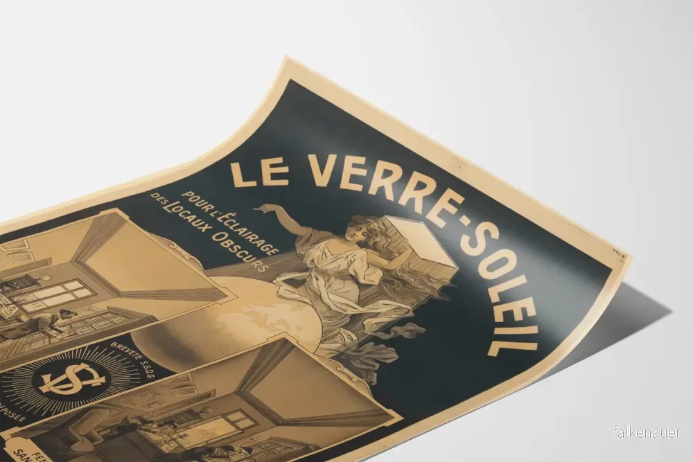 Vintageposter Le Verre Soleil - Retro industriell väggdekoration - Bild 3