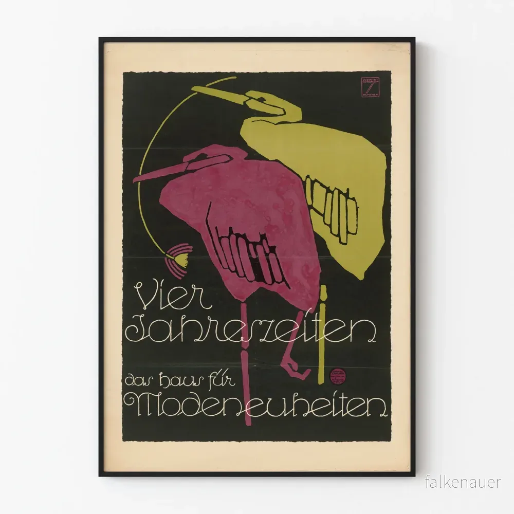 Vintageposter Vier Jahreszeiten Huset för modenyheter Vintageposter Vier Jahreszeiten Huset för modenyheter