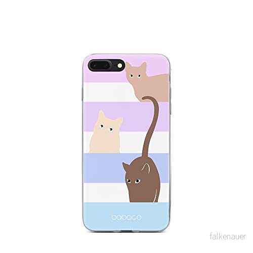 ERT GROUP mobiltelefonfodral för Iphone 7 PLUS/ 8 PLUS originalt och officiellt licensierat Babaco mönster Cats 014 optimalt anpassad till formen på mobiltelefonen, fodral tillverkad av TPU plast 5905131095077