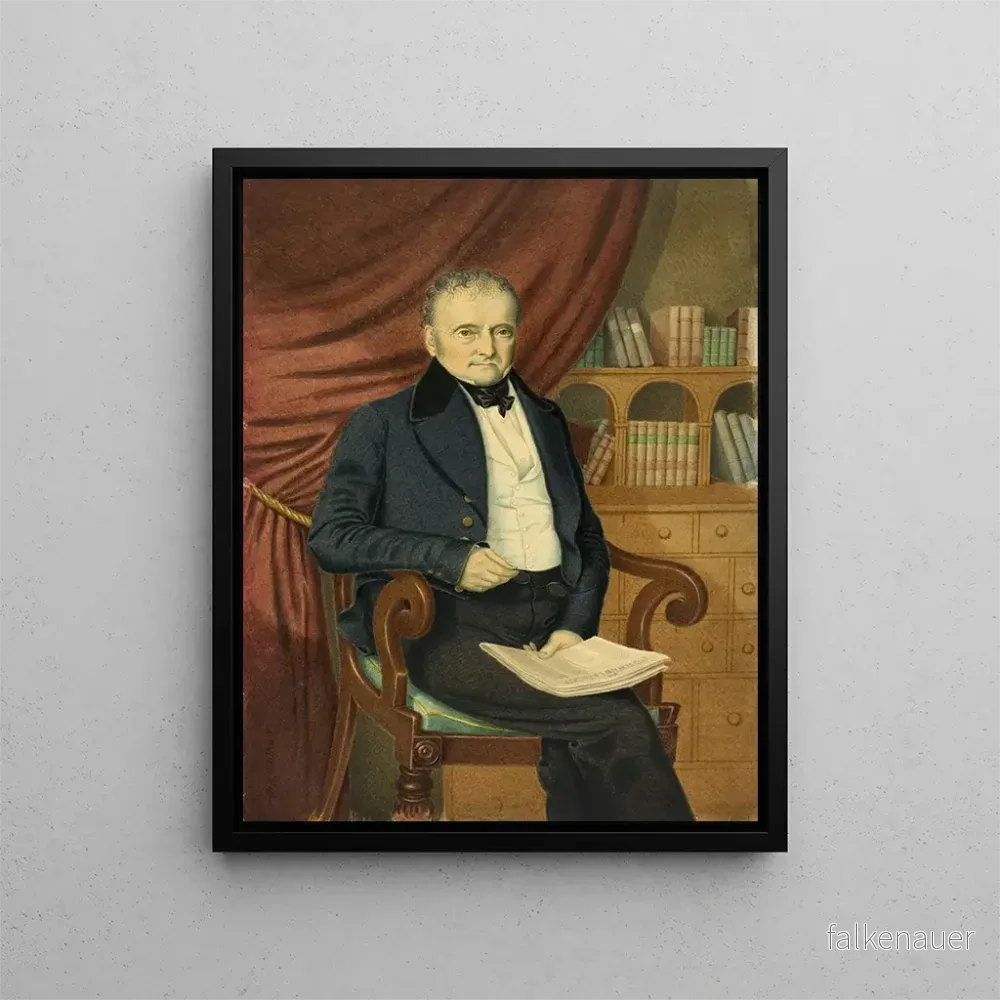 Målning av en sittande man med en tidning – Adolphus H. A. Wing Målning av en sittande man med en tidning – Adolphus H. A. Wing