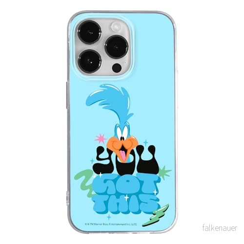 ERT GROUP mobiltelefonfodral för Iphone 14 PRO originalt och officiellt licensierat Looney Tunes mönster Roadrunner 003 anpassad till formen på mobiltelefonen, fodral tillverkad av TPU plast 5905795126629
