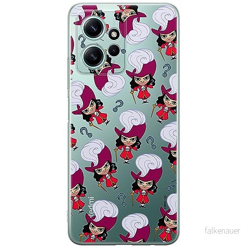 ERT GROUP mobiltelefonfodral för Xiaomi REDMI NOTE 12 4G originalt och officiellt licensierat Disney mönster James Hook 002 optimalt anpassad till formen på mobiltelefonen, gedeeltelijk transparant 5905511947668