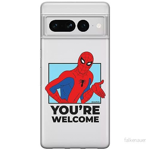 ERT GROUP mobiltelefonfodral för Google PIXEL 7 PRO originalt och officiellt licensierat Marvel mönster Spider Man 030 optimalt anpassad till formen på mobiltelefonen, gedeeltelijk transparant 5905795176907