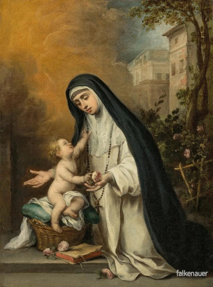 Målning Santa Rosa de Lima - Bartolomé Esteban Murillo | Konsttryck - Bild 2