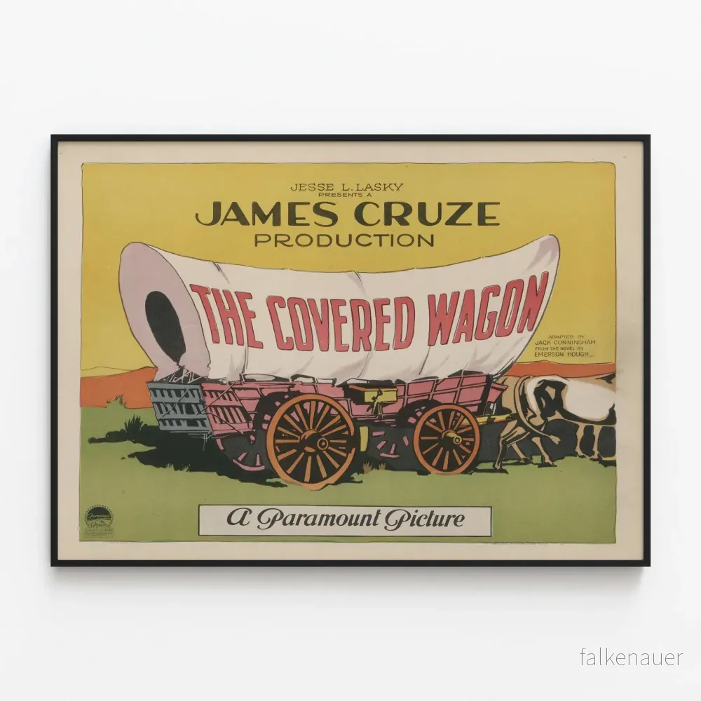 Vintageposter The Covered Wagon retro väggdekor