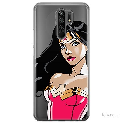 ERT GROUP mobiltelefonfodral för Xiaomi REDMI 9 originalt och officiellt licensierat DC mönster Wonder Woman 004 optimalt anpassad till formen på mobiltelefonen, gedeeltelijk transparant 5903040307311