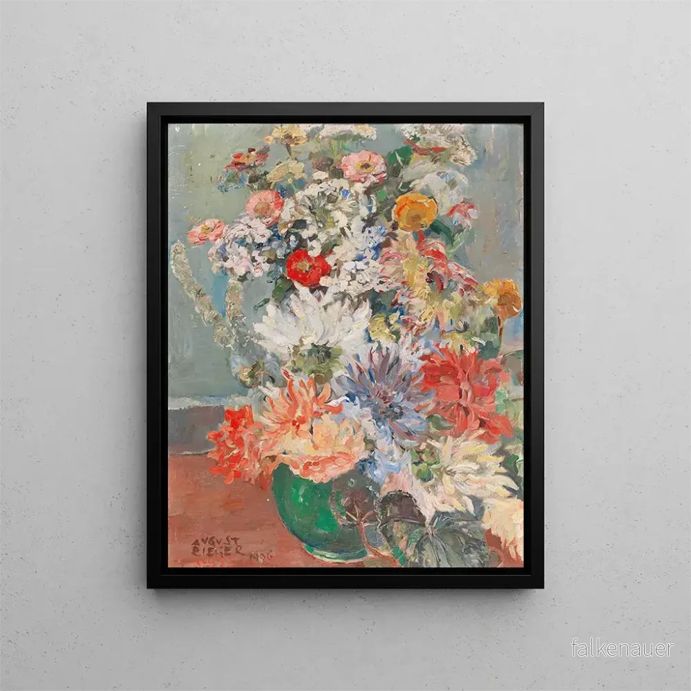 Målning Ett sommarblomsterbukett - August Rieger | Konsttryck