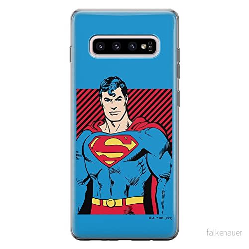 ERT GROUP mobiltelefonfodral för Samsung S10 PLUS originalt och officiellt licensierat DC mönster Superman 029 optimalt anpassad till formen på mobiltelefonen, fodral tillverkad av TPU plast 5905131568397