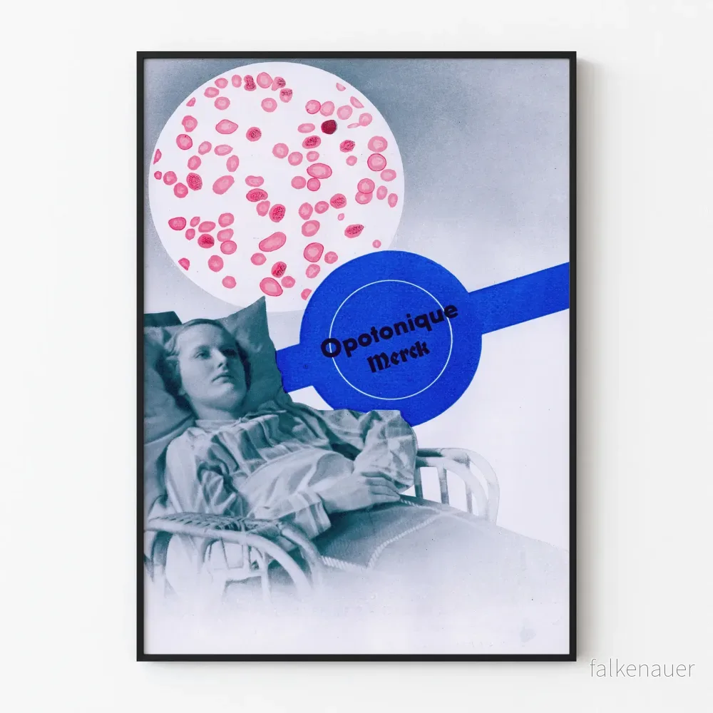 Vintageposter Opotonique Merck Vetenskaplig Väggdekoration