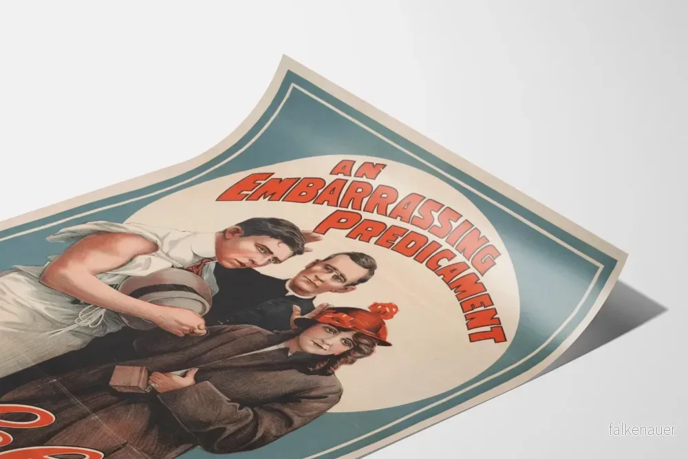 Vintageposter av komedi "Ett pinsamt dilemma" - Bild 3