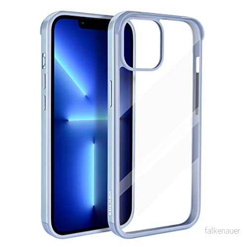 ASOBEAGE mobiltelefonfodral och skydd transparent av nanoglas anti fingeravtryck tunn gulningsfri för iPhone 13 (ljusblå) 850036854128