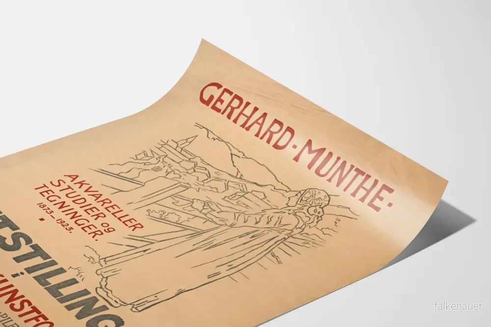 Utställningsposter Gerhard Munthe Akvareller Studier och Teckningar 1873-1923 - Bild 3