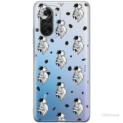 ERT GROUP mobiltelefonfodral för Xiaomi MI 11i/ REDMI K40/K40 PRO/POCO F3/ F3 PRO originalt och officiellt licensierat Disney mönster Cruella 005, gedeeltelijk transparant 5905511878504