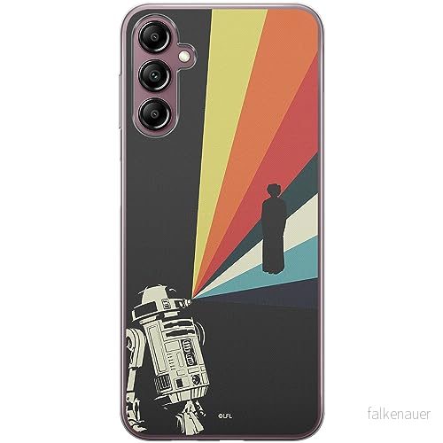 ERT GROUP mobiltelefonfodral för Samsung A14 4G/5G originalt och officiellt licensierat Star Wars mönster R2D2 003 optimalt anpassad till formen på mobiltelefonen, fodral tillverkad av TPU plast 5905511823542
