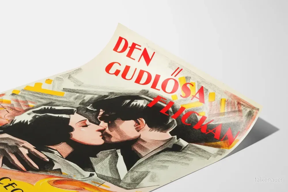 Vintage italiensk poster 'Den gudlösa flickan' av Cecil B. De Mille - Bild 3