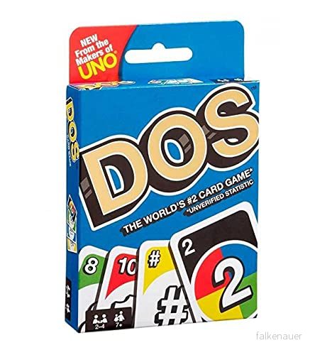 Mattel Games UNO DOS CARD Brädspel för barn, Storlek: One Size, Multi coloured 887961629385