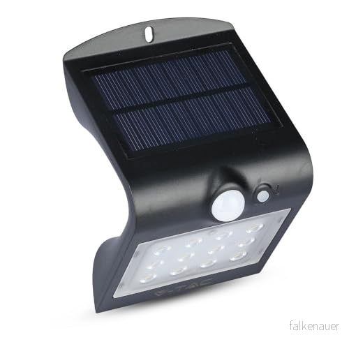 V TAC VT 767 2 1.5W LED Solar Vägg Ljus Dag Vit 4000K+4000K Svart+Svart Kropp 3800157627948