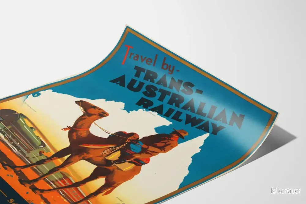 Vintage affisch av tågresan genom Australien - Bild 3