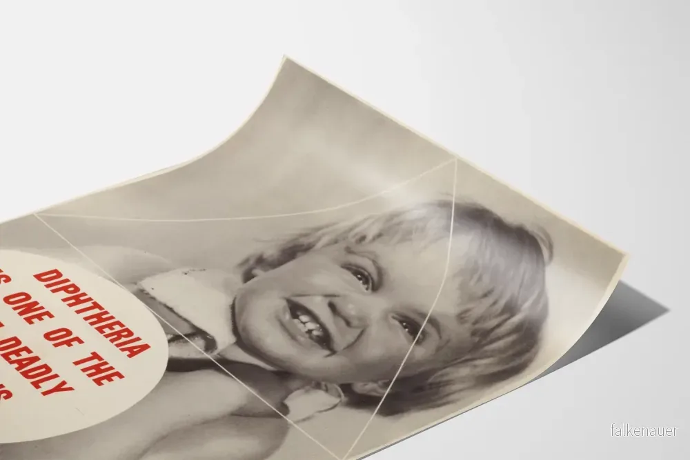 Vintageposter om barnets difteriöverkänslighet - Bild 3