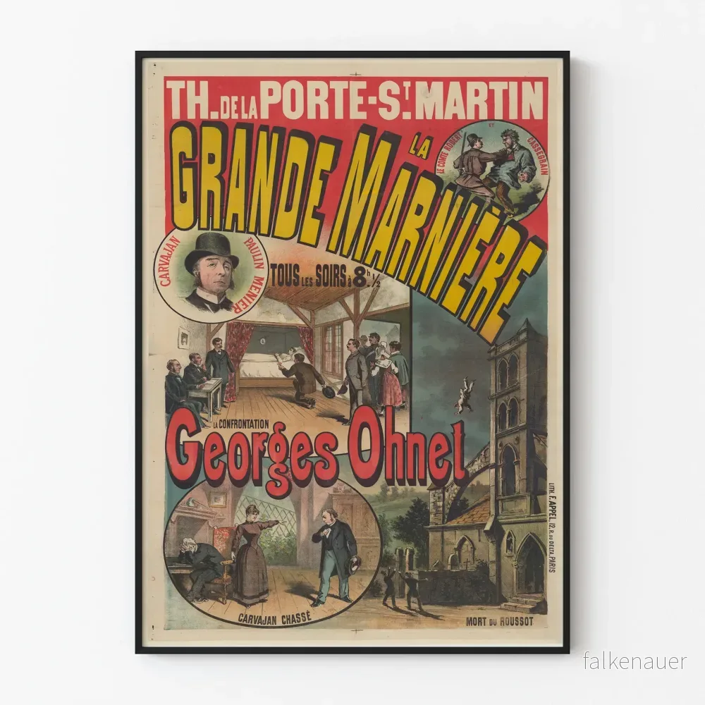 Teateraffisch La Grande Marnière - Vintage väggdekoration