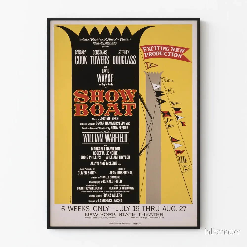 Vintageaffisch Teater Båt Show Boat - Konstnärlig väggdekoration